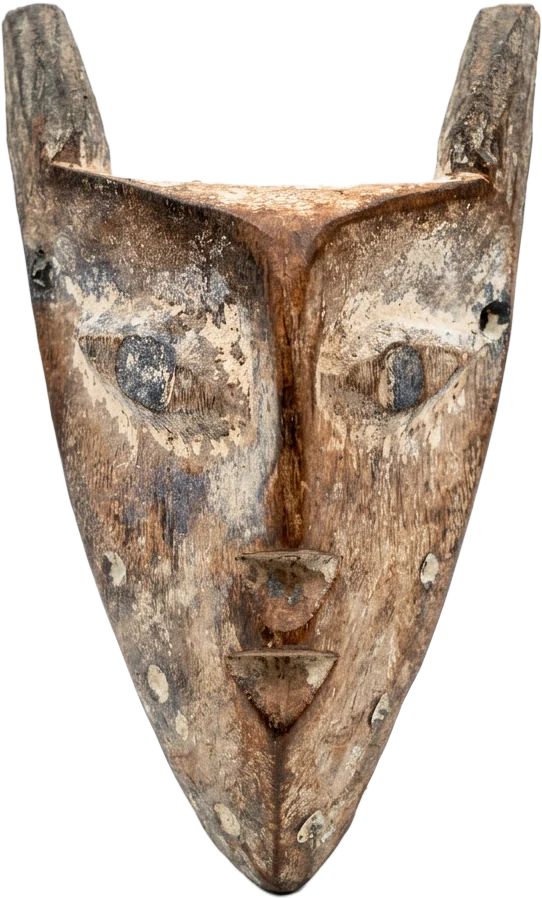 Masque de grade Lega en bois et mika, Maniema